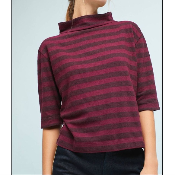 Anthropologie Tops - Anthropologie Loose Fit Mockneck Pullover Sz S EUC